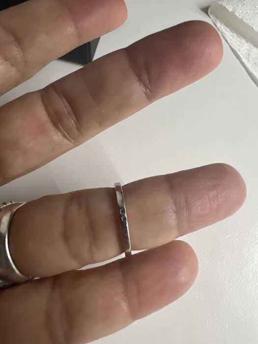 Anel plata com pedra bom tamanho 6