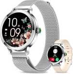 Розумний жіночий годинник Fitonyo з AMOLED-дисплеєм срібний/золотий