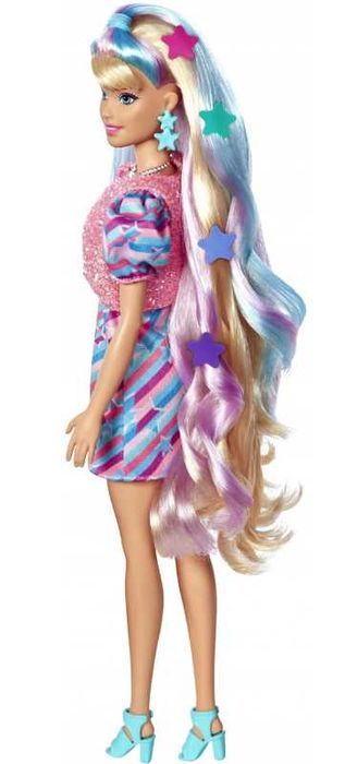 Barbie Totally Hair Lalka z długimi włosami + modowe akcesoria HCM88