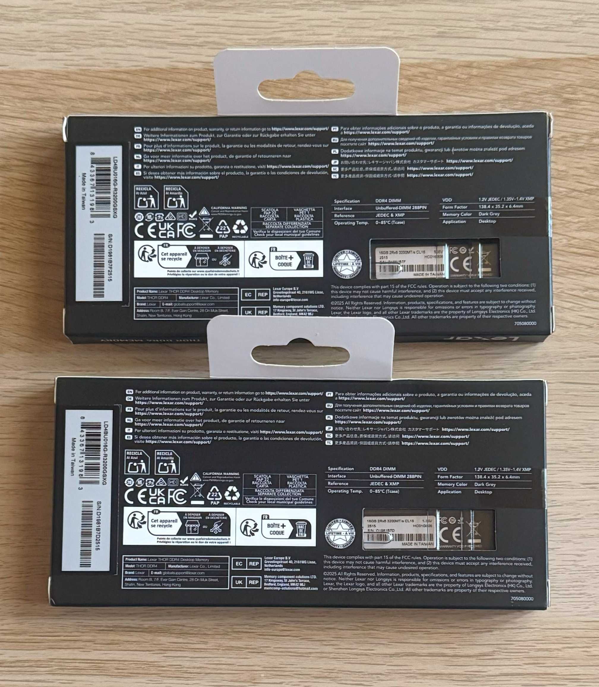 Pamięć Lexar Thor DDR4 32GB (2x16GB) 3200MHz XMP 2.0