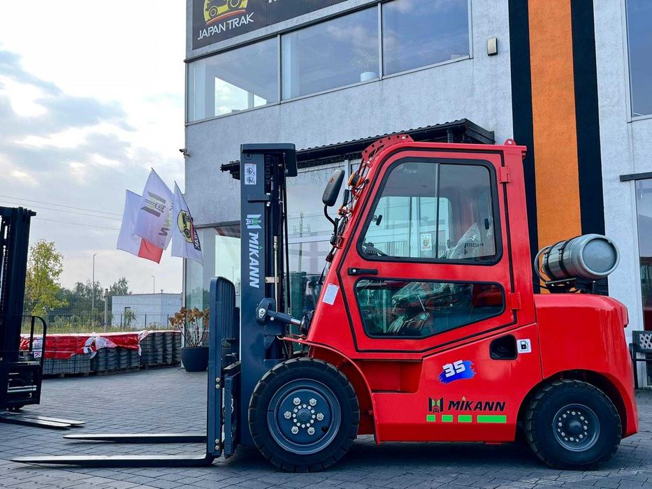 Wózek Widłowy 3,5T MIKANN, Maszt 4.5m,Triplex, Benzyna-Gaz, Japan Trak