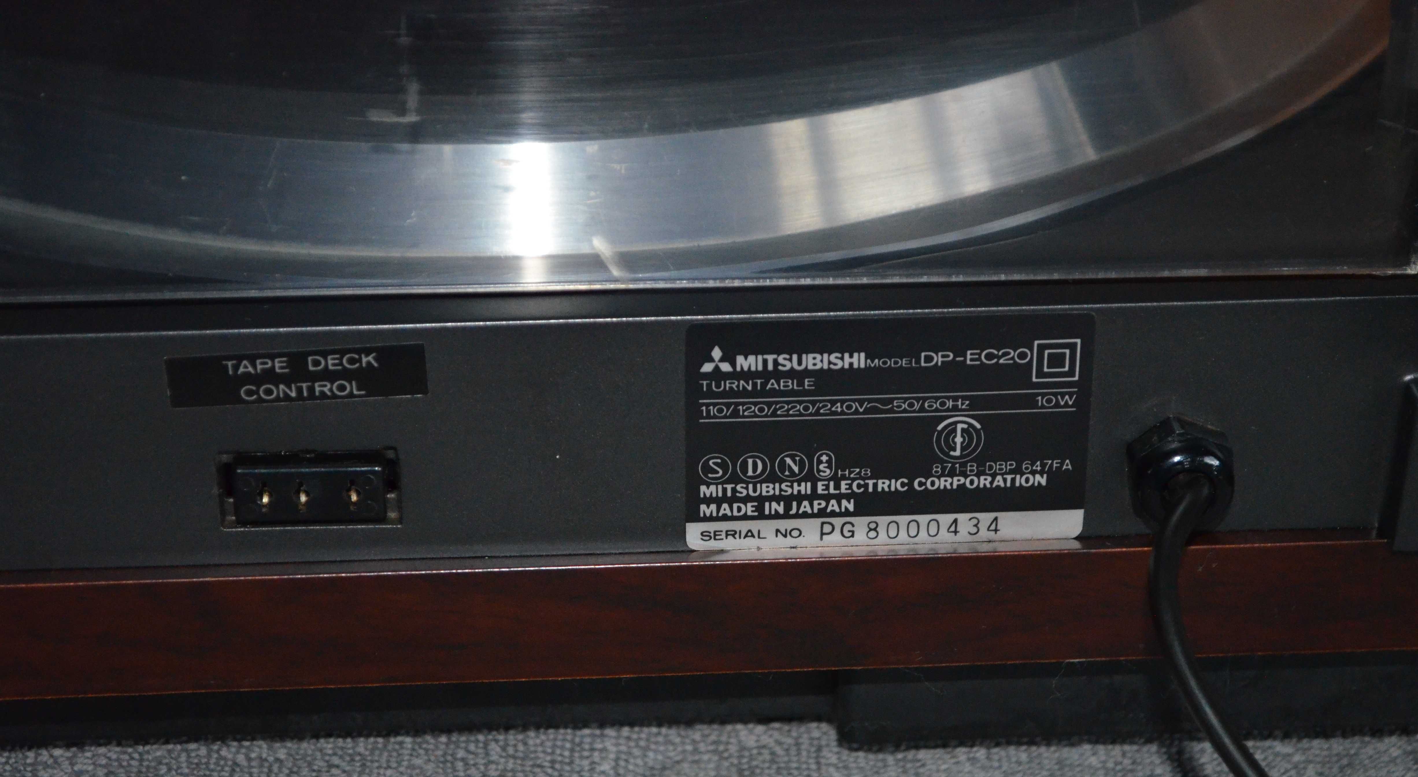 Gramofon Mitsubishi DP-EC 20 Vintage wkł. Shure M95HE Hi-Track Unikat