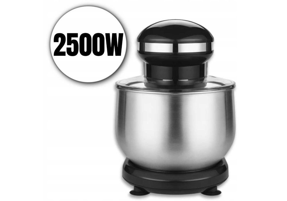 NOWY Robot Planetarny Kuchenny Mikser Wielofunkcyjny Czarny 2500 W