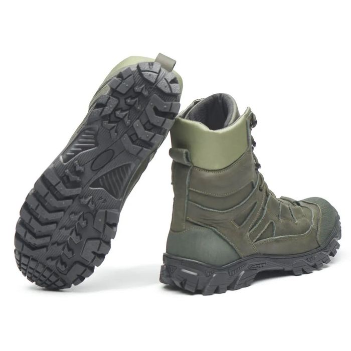 Шкіряні зимові берці чоловічі хакі берцы кожаные берци мужские зимние