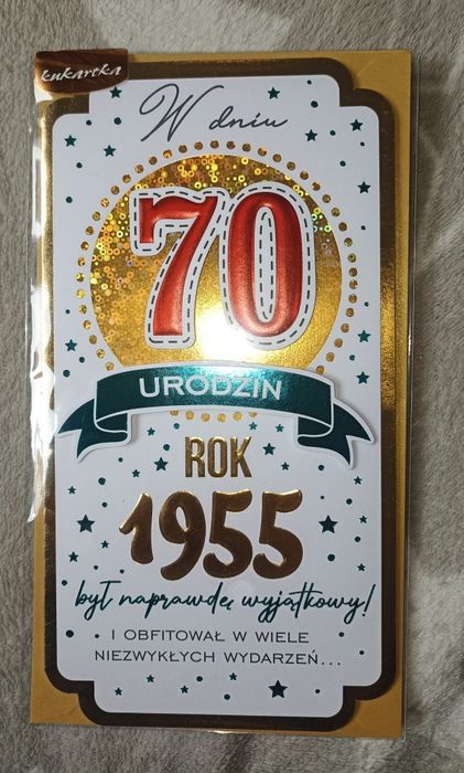 Kartka urodzinowa dla 70-latków