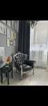 Fotel glamour czarny