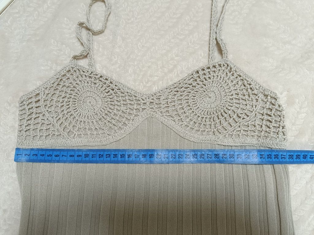 Довга сукня, сарафан  на бретелях  Zara