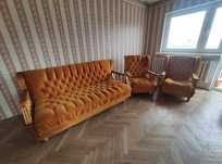 Sofa kanapa i 2 fotele komplet wypoczynkowy Jadwiga PRL stary