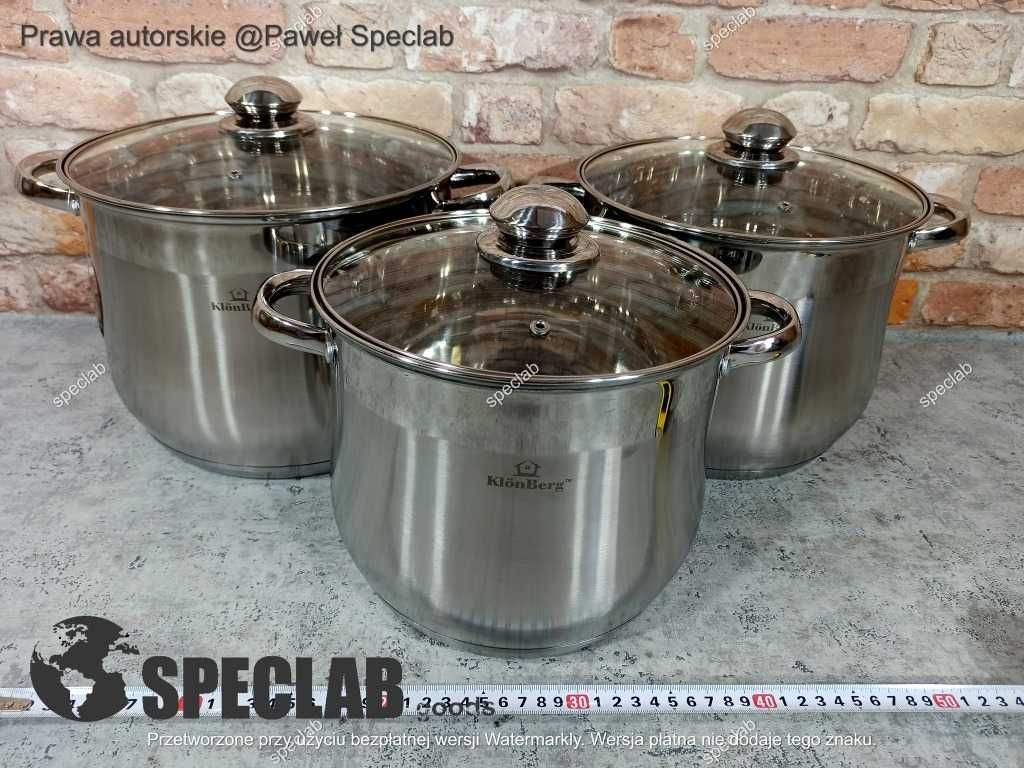 Garnek duży na bigos zupę 7 litrów 22 cm KlönBerg KB2522, Gaz indukcja