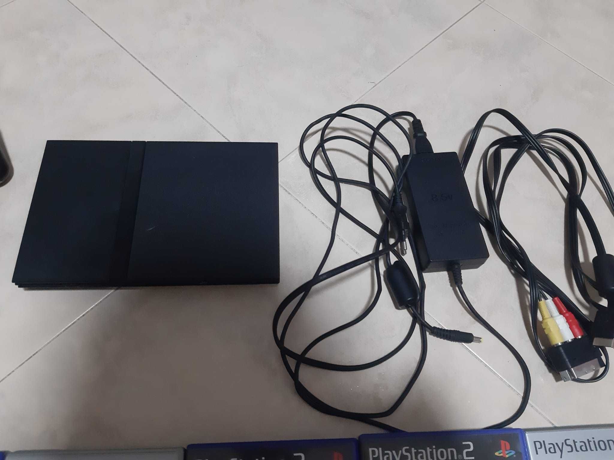 PS2 Com comandos e Jogos - Negociavel