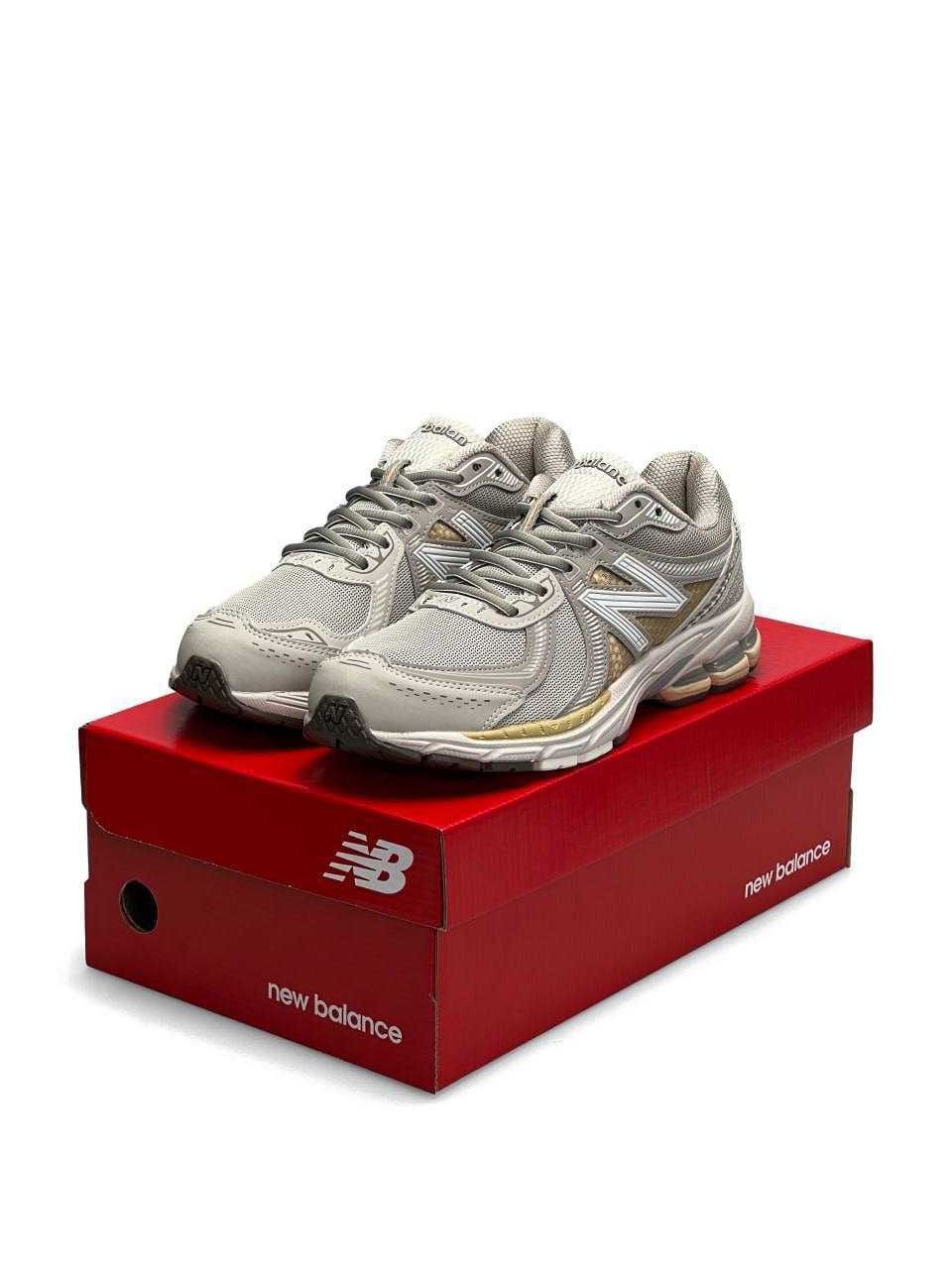 Кросівки New Balance 860v2 | Нью беленс весна літо бежеві білі срібні