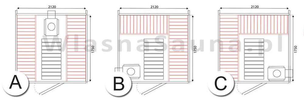 Sauna Ogrodowa QUADRO 2,4m z Daszkiem, Gotowa, Transport, Ruska Bania.