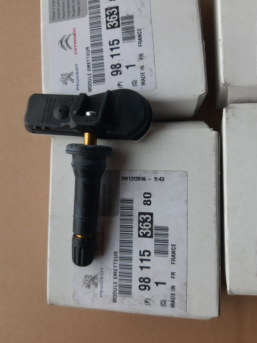Czujniki ciśnienia kol TPMS Peugeot 308