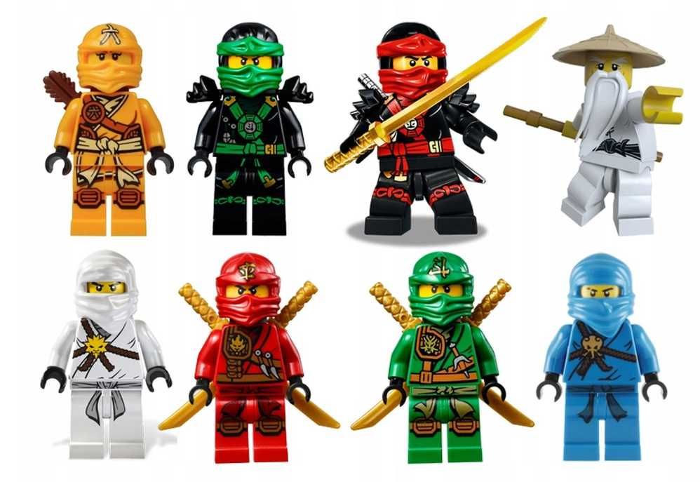 opłatek na tort lego ninjago postacie prostokąt