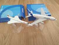 2x model samolot airbus a380 concorde 1/400 metal metalowe