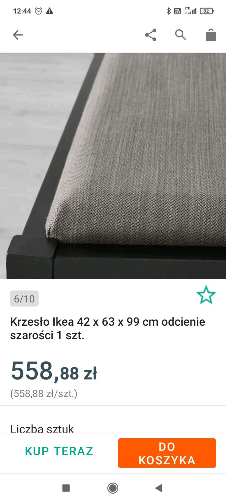 Nowy stół Ikea plus 4 krzesła