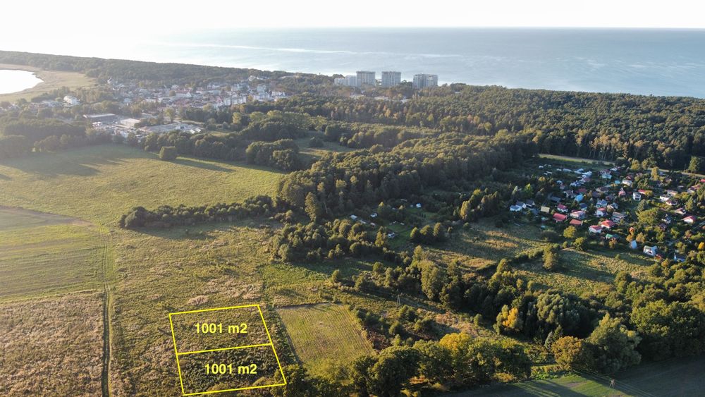Działka budowlana nad morzem, 900 metrów od plaży, 1001 m2, Dziwnówek