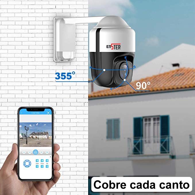 camera 5MP HD IP PTZ 2k robotativa dome speedome Android ios telemovel