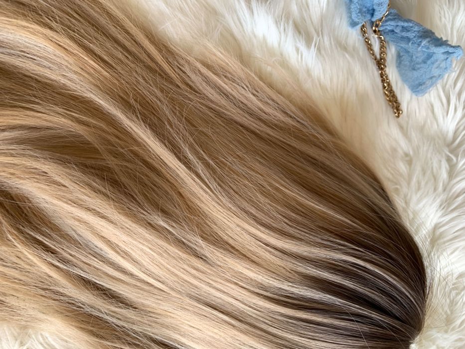 Peruka blond jak naturalna USA na codzień medyczna odrost topper