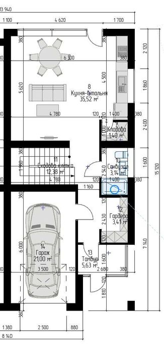 Продаж Duplex з гаражем - 160м2. Центр міста