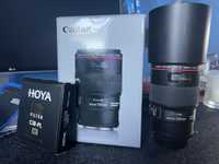 Canon 100mm f/2.8L macro is usm + filtr UV i antypolaryzacyjny HOYA