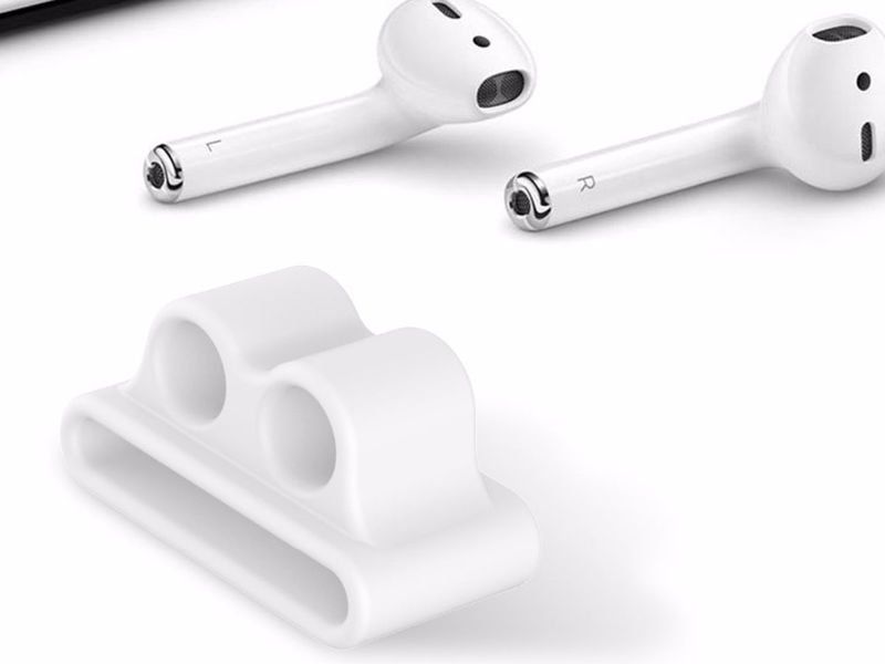 Uchwyt Silikonowy Zaczep Strap Do Apple Airpods Biały