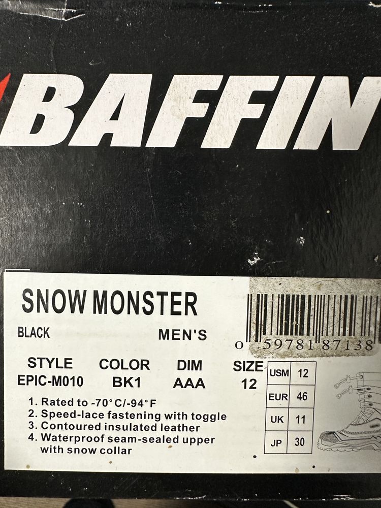Сапоги Baffin snow monster