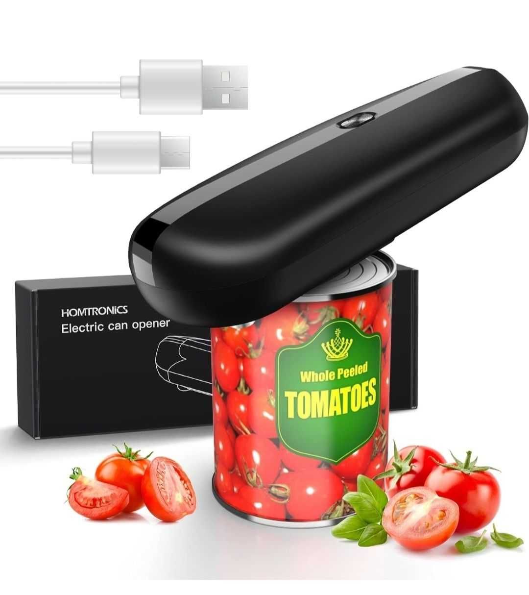 HOMTRONICS Automatyczny otwieracz do puszek konserw akumulatorowy USB