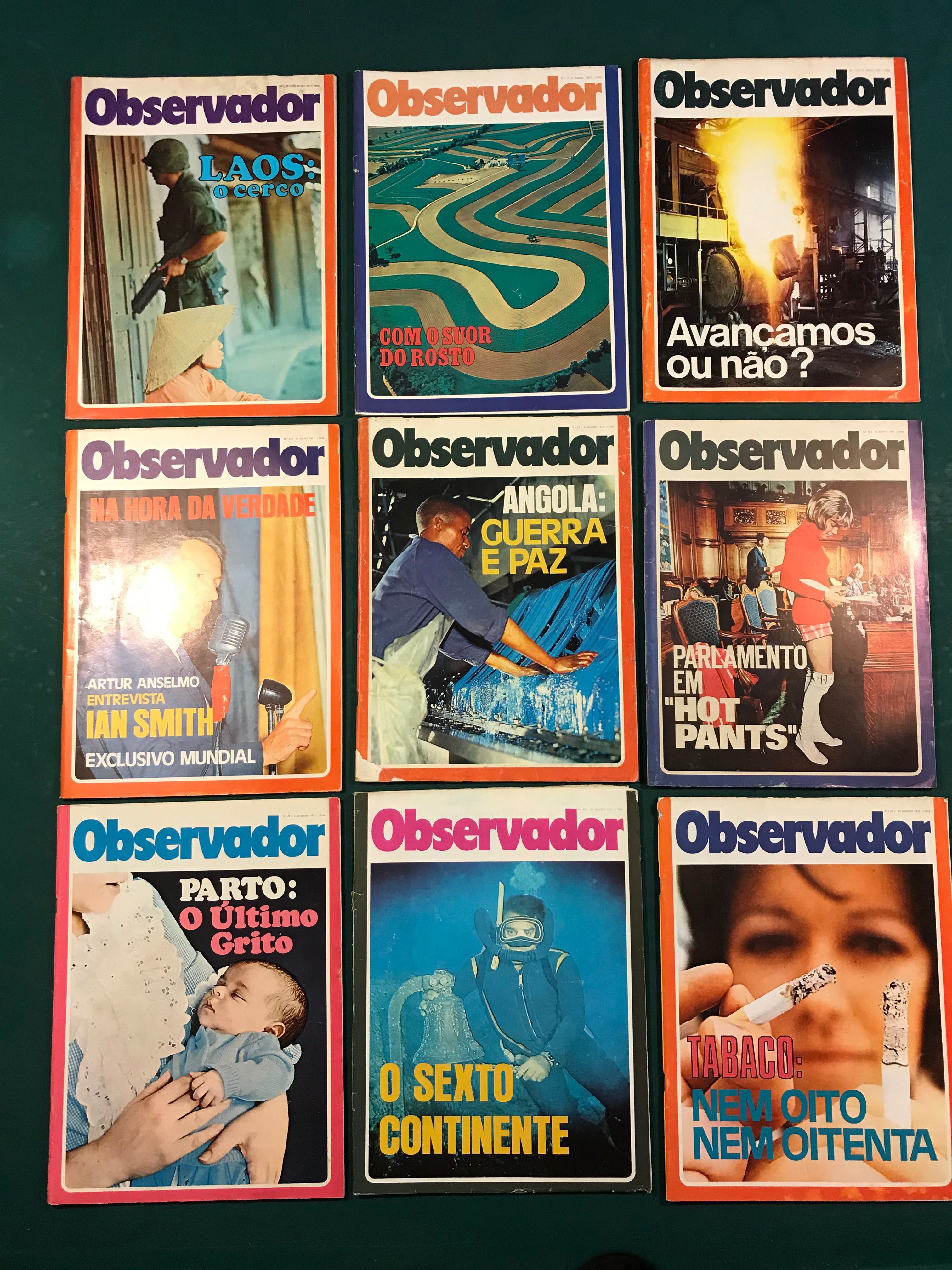 Revistas antigas Observador anos 1970,  71 e 72