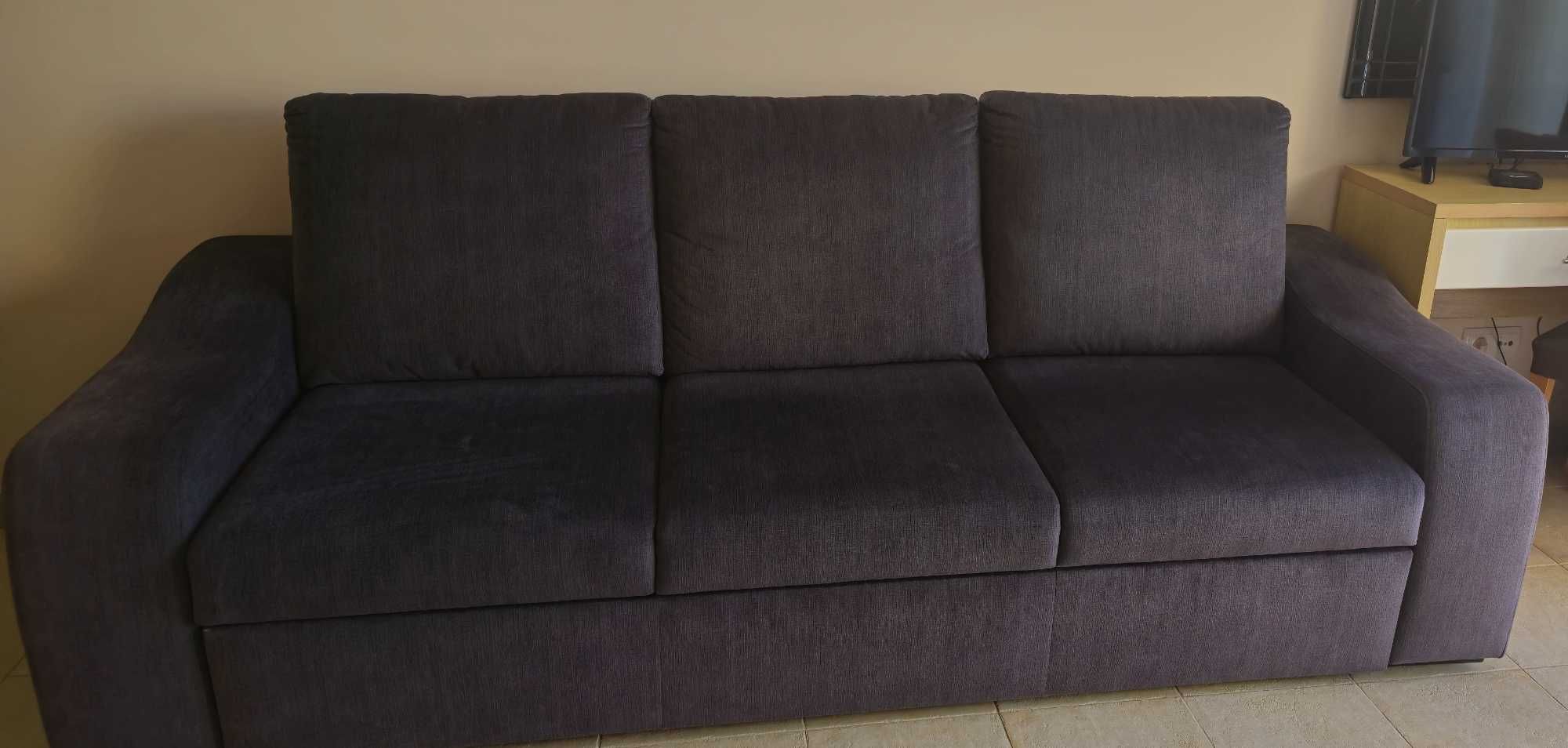 Sofa 3 lugares cinzento
