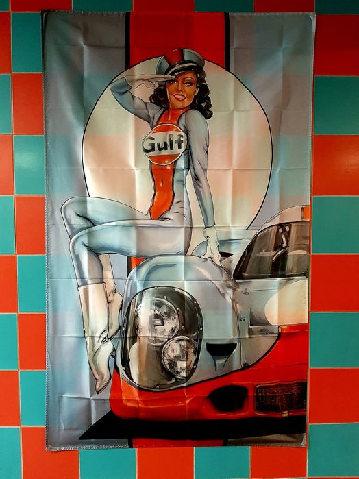 Automobilia Clássicos em Le Mans Posters em Tecido 150x90cms