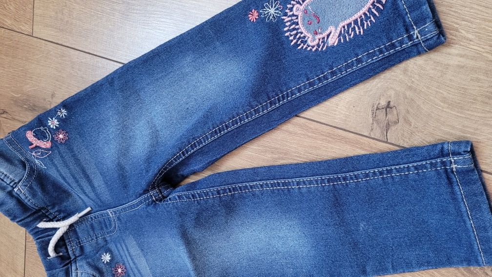 Spodnie dla dziewczynki  jeans 86