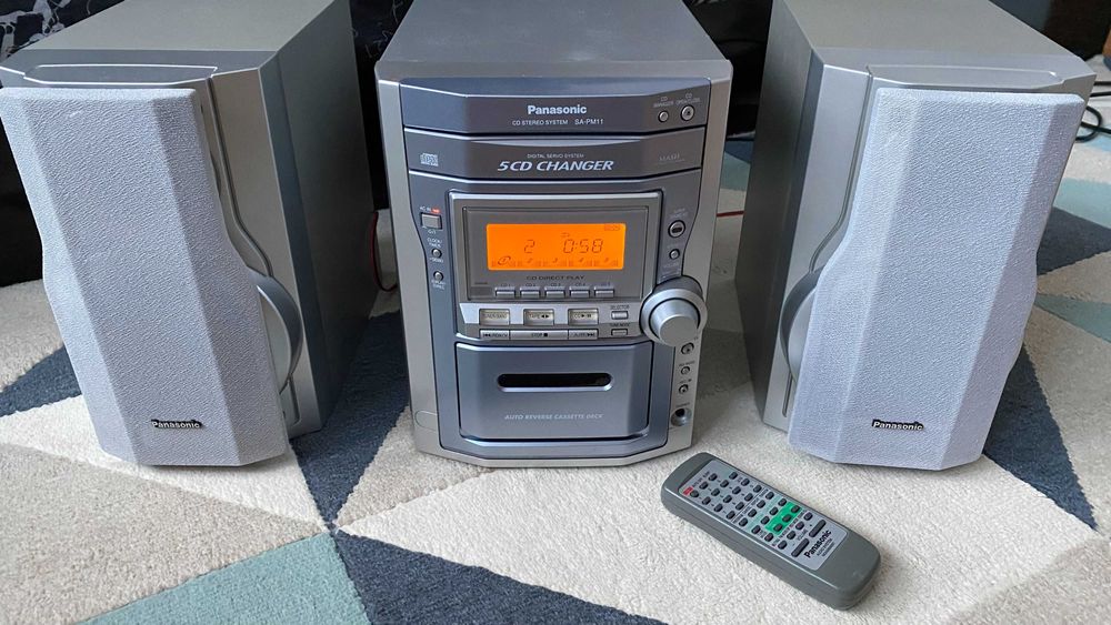 Panasonic SA-PM11 – mini wieża 5xCD /kaseta /radio /pilot / super stan