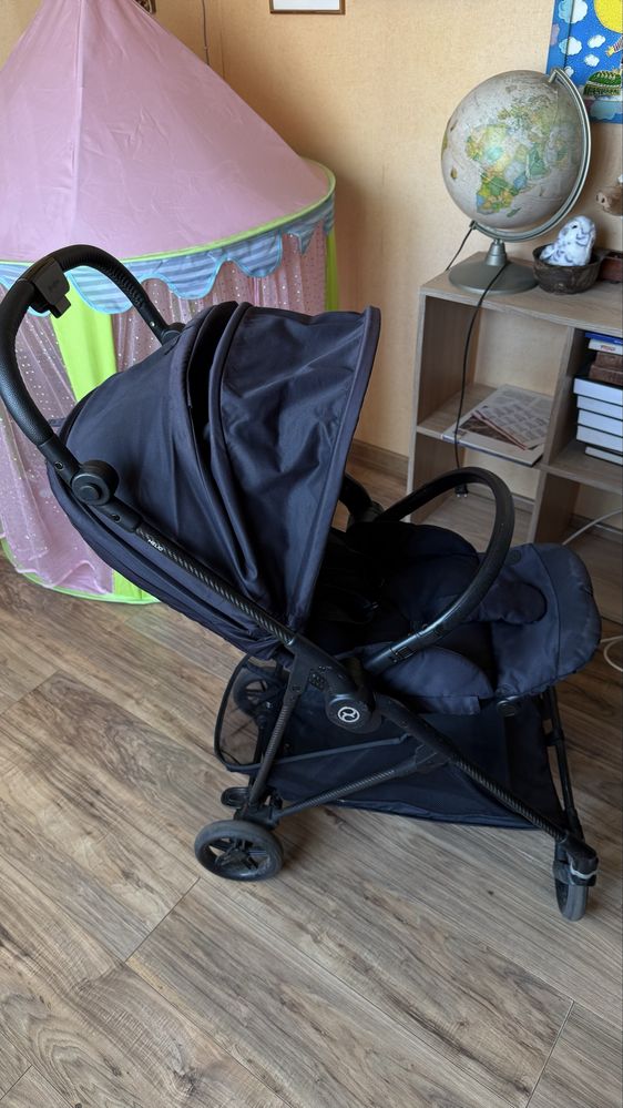 Cybex б/у коляска візок melio carbon чорна