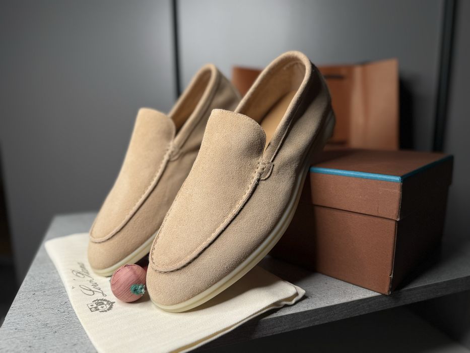 Мужские Лоферы loro piana лоферы туфли замшеві натуральні лоріки бежев