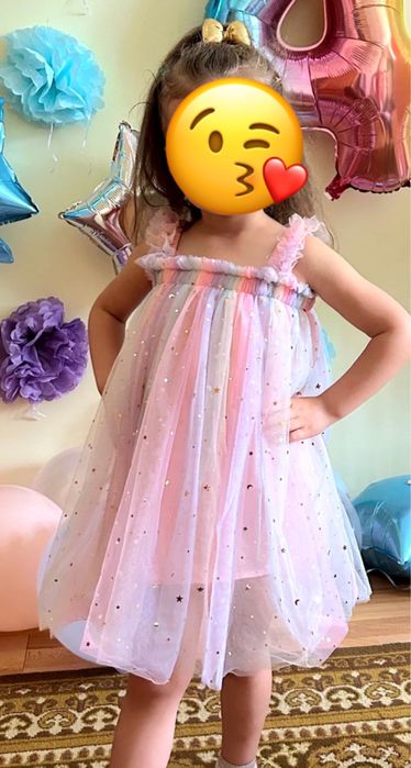 Сукня святкова плаття фатін кольорове (92-98 розмір, 2-3 рочки)