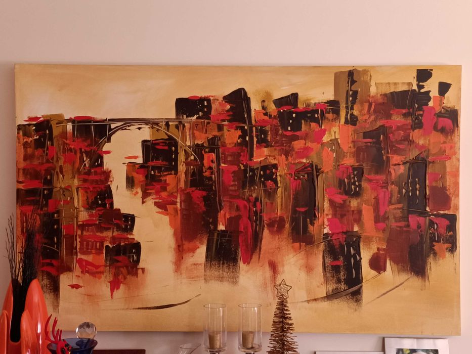 Telas, modernas, óleo sobre tela