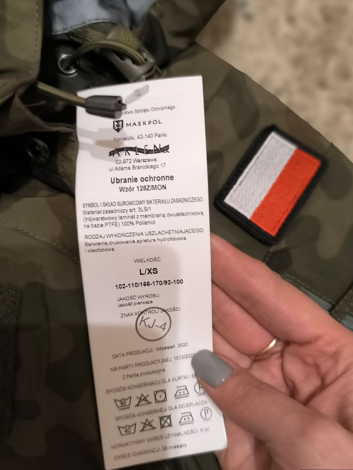 Goretex L/XS ubranie ochronne wz.128Z/MON