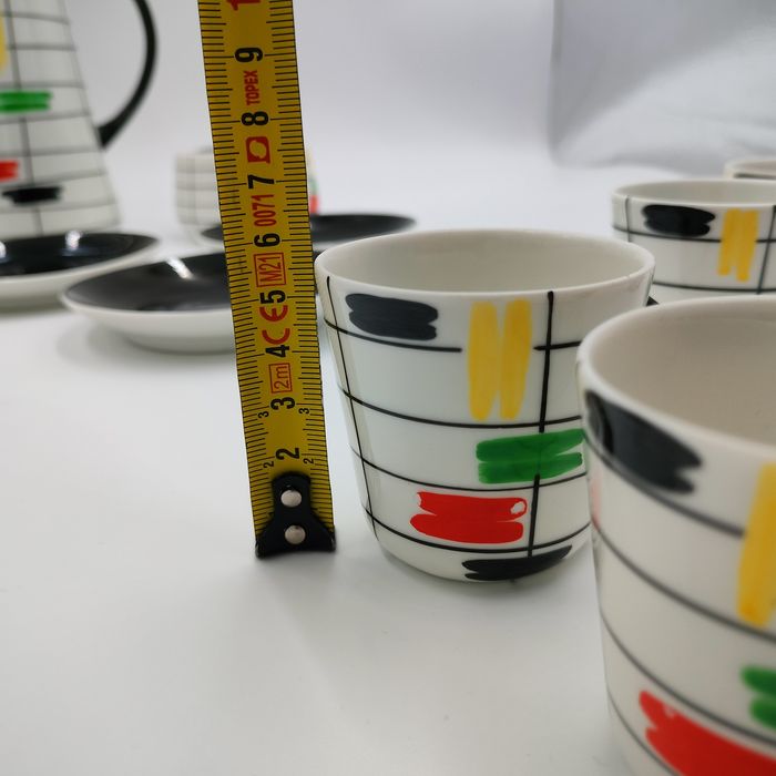 Serwis Kawowy Chodzież Prometeusz Porcelana PRL Pikasia