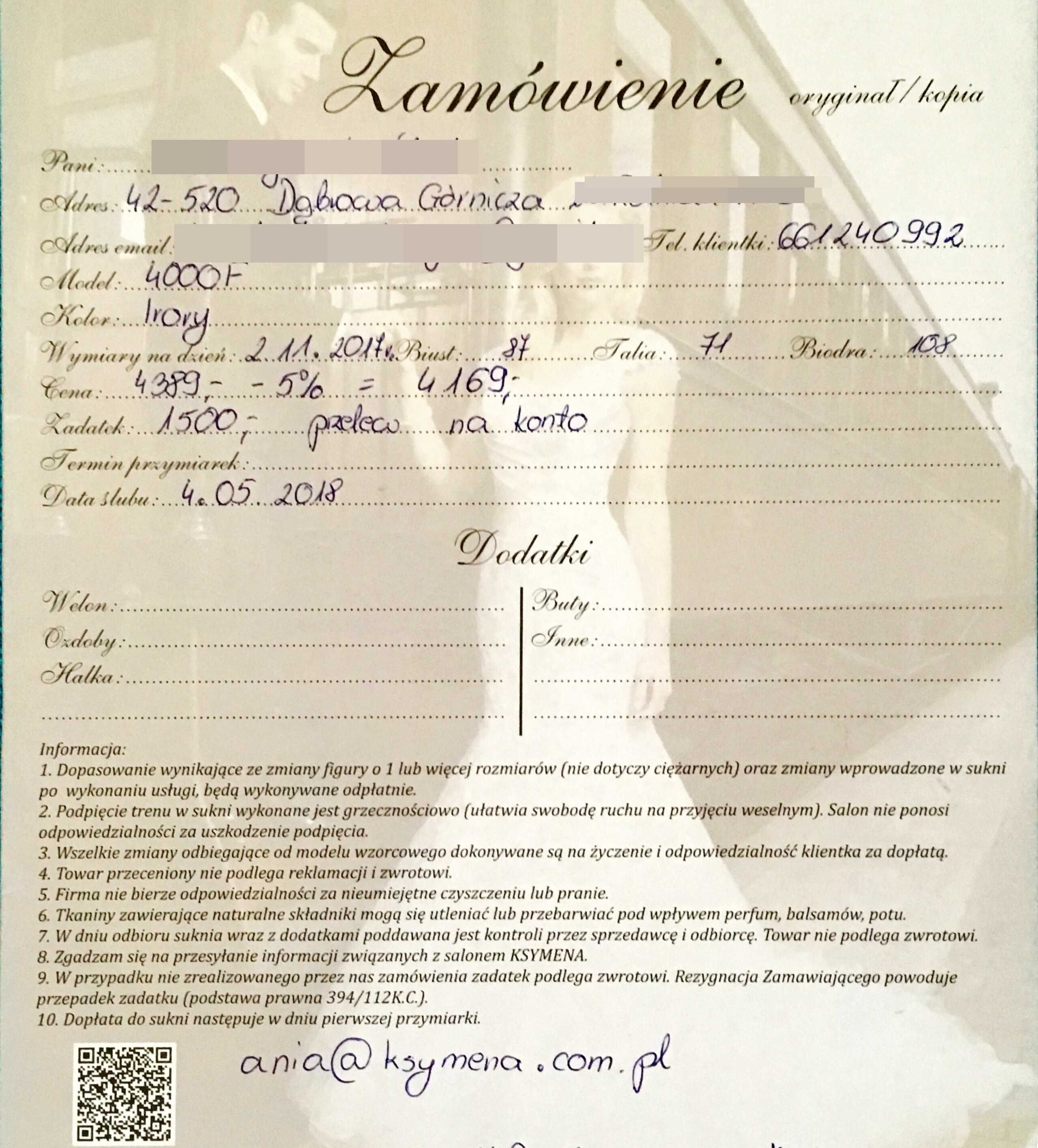 Suknia ślubna Sincerity 4000F