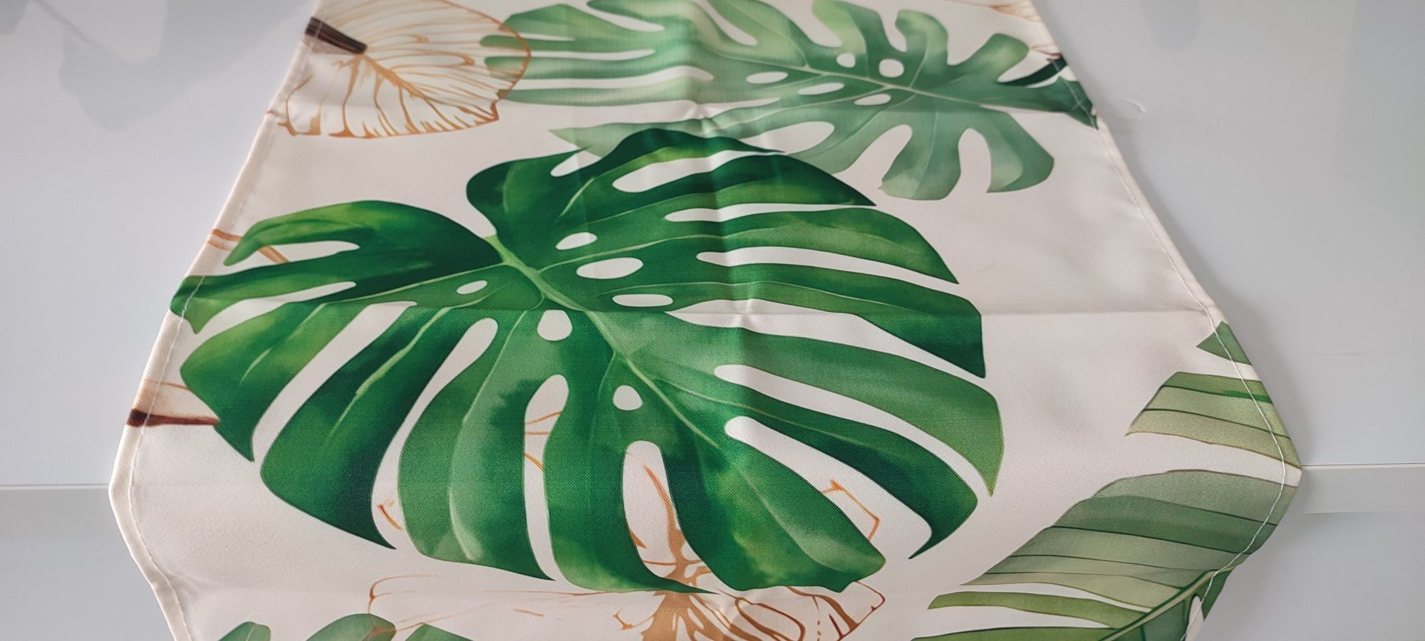 Bieżnik na stół obrus wzór monstera