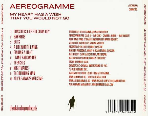 Aerogramme cd My Heart Has A Wish That...   prog art rock super