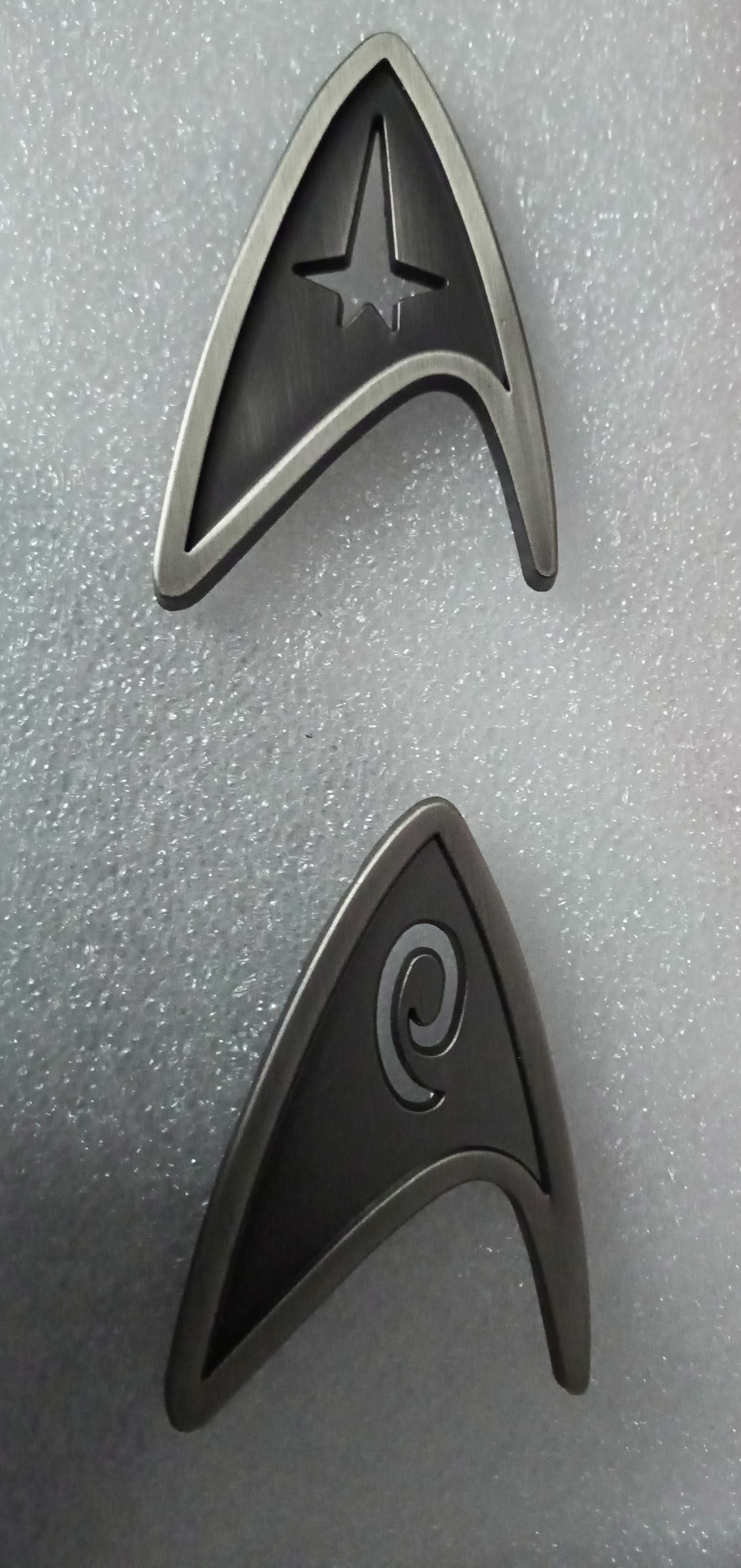 Pins Star Trek das 4 divisões -Command, Science, Medical e Engineering