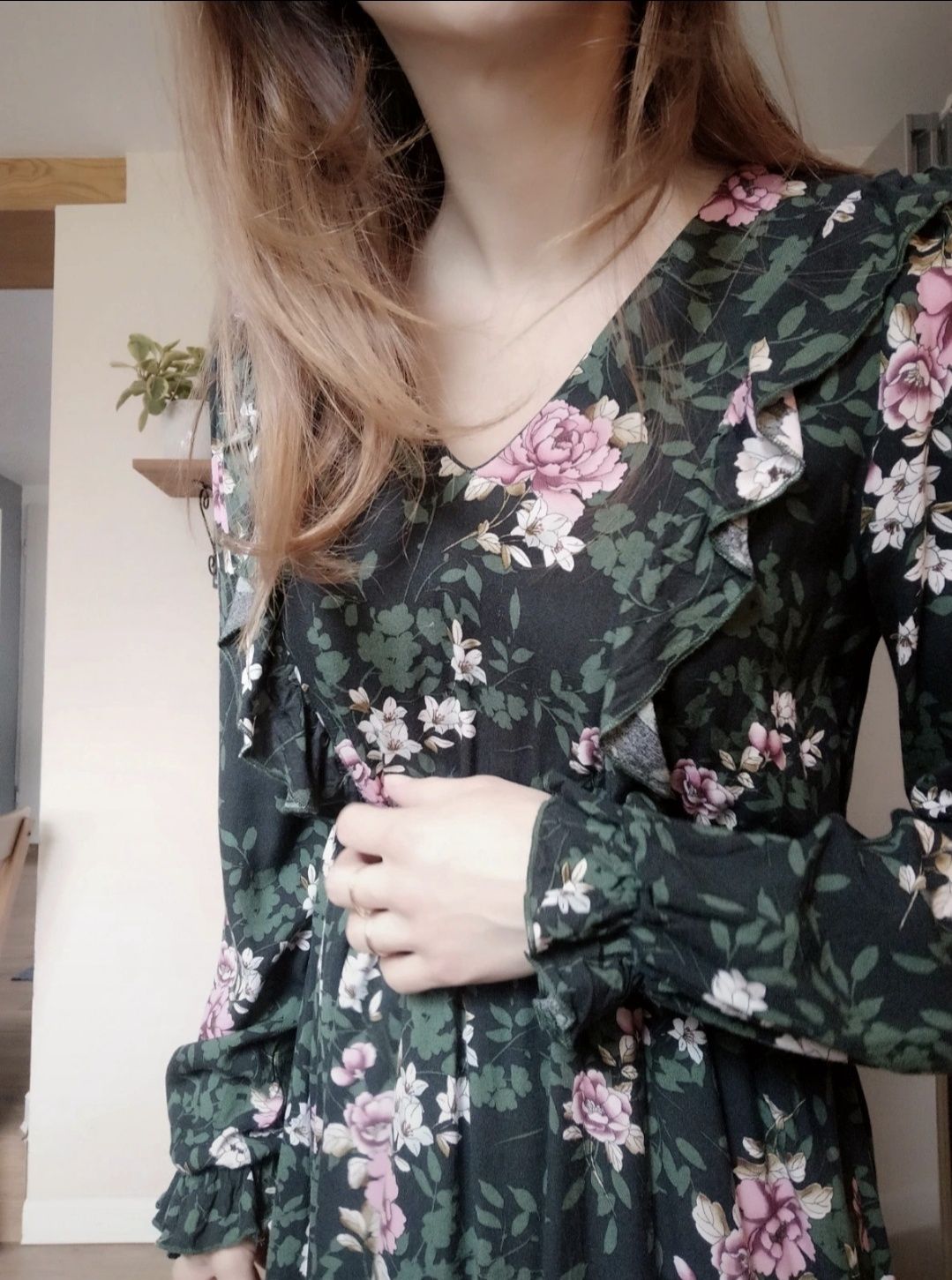 Lily sukienka ciążowa i do karmienia z zamkami misimi w kwiaty