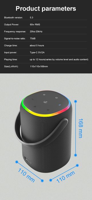 Колонка XDOBO BMTL 60W акустика саундбар charge xtreme boombox flip