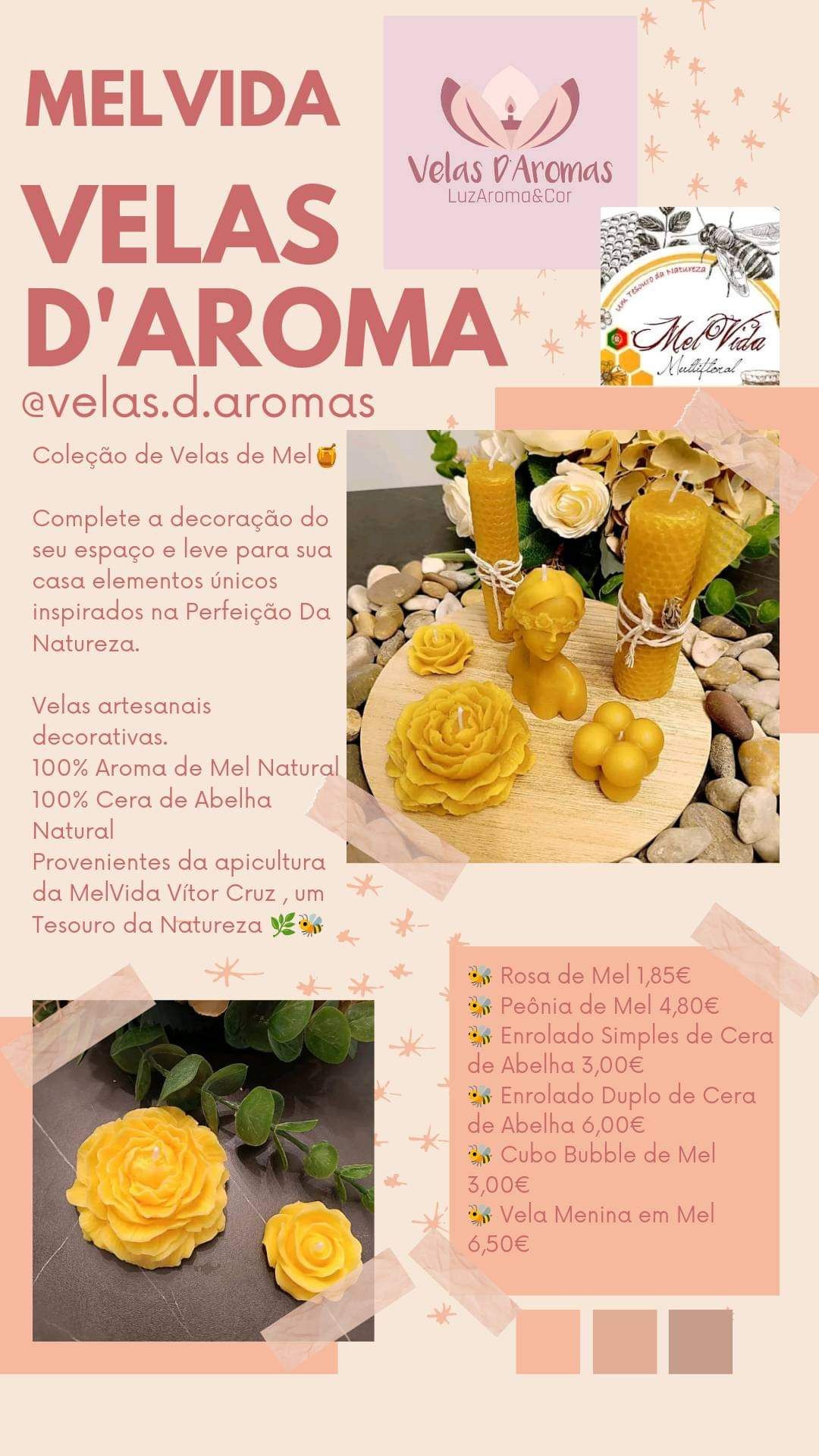 Velas perfumada e decorativas