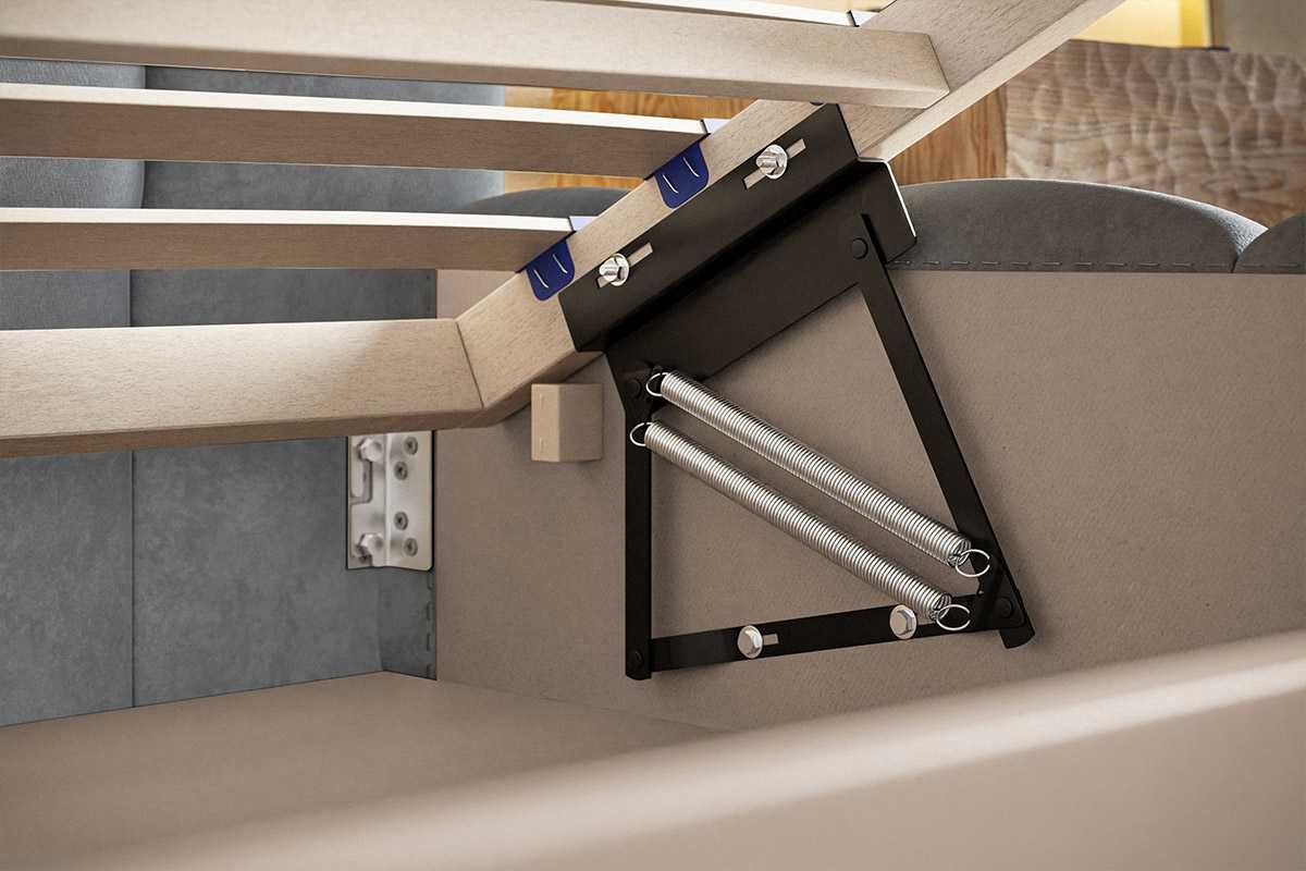 Łóżka Łóżko tapicerowane pikowane DELI 90x200 - stelaż + pojemnik