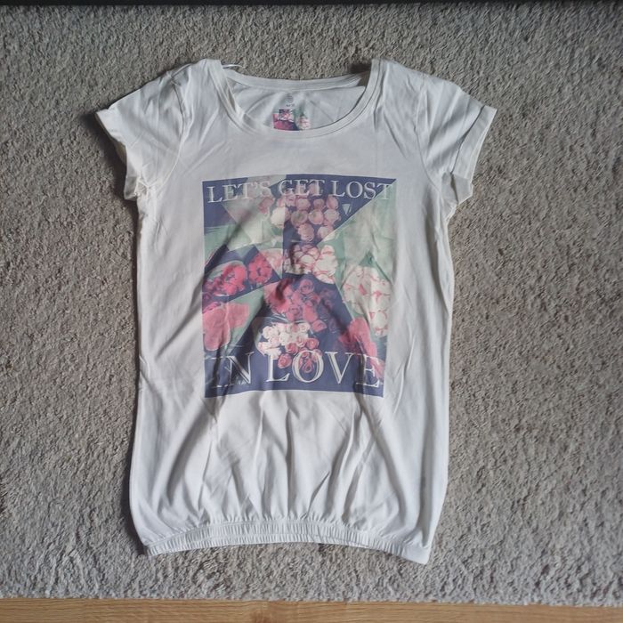 Koszulka damska biała z nadrukiem