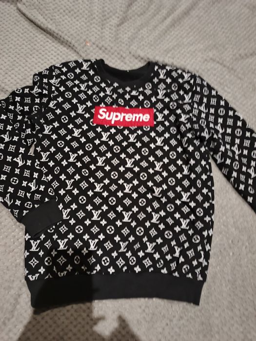 Supreme x LV box logo bluza czarna M