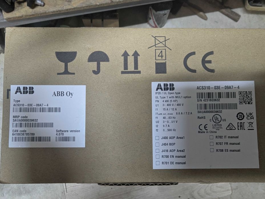 Перетворювач частоти  ABB ACS310-03E-09A7-4